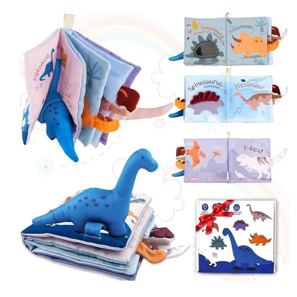Other - Richgv Soft Baby Book Crinkle Pages Dinosaur Tails Touch and Feel